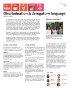 Discrimination & derogatory language